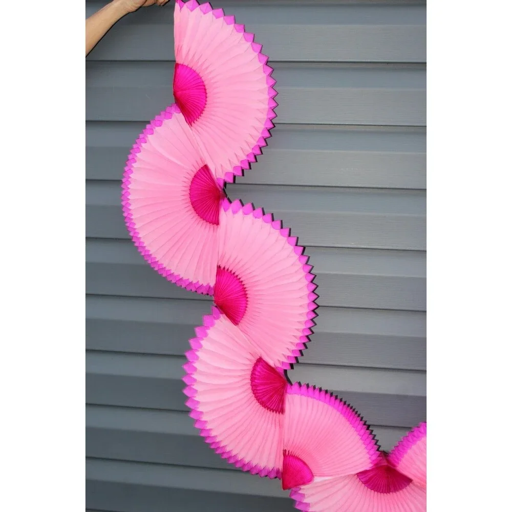 Long Vintage Colorful Sunflower Honeycomb Accordion Streamer Decor Birthday PINK